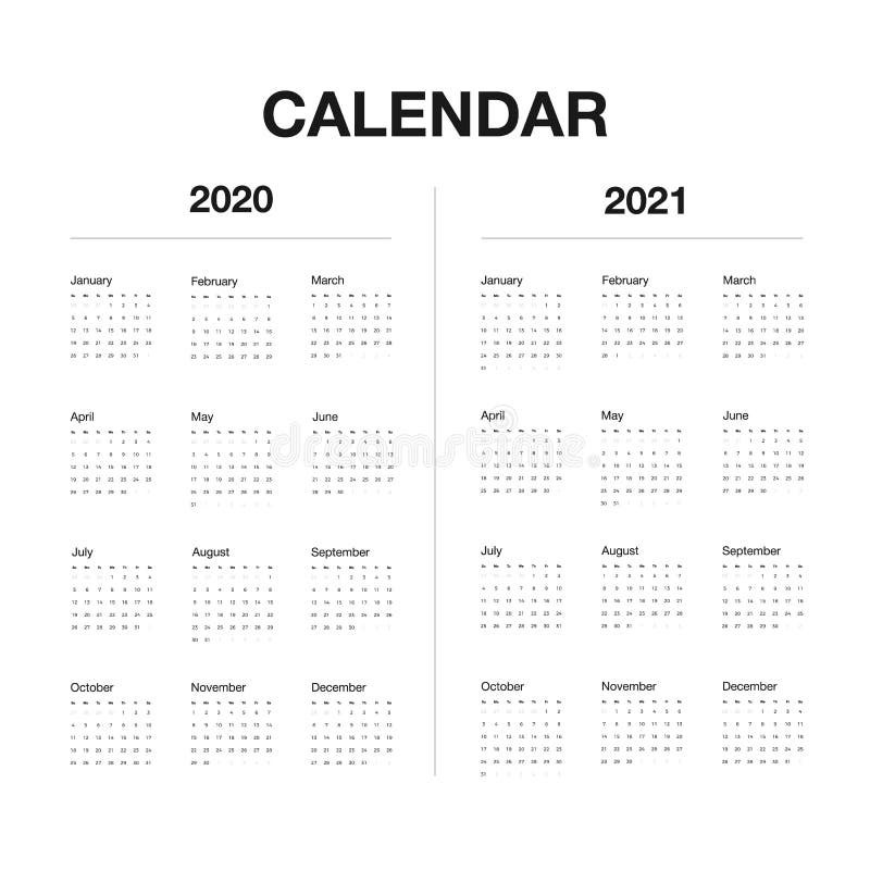 Minimalistic Desk Calendar 2020 And 2021 Years Design Of Calendar With English Name Of Months And Day Of Weeks Vector Stock Vector Illustration Of July Minimalistic 155098646 name day calendar 2021
