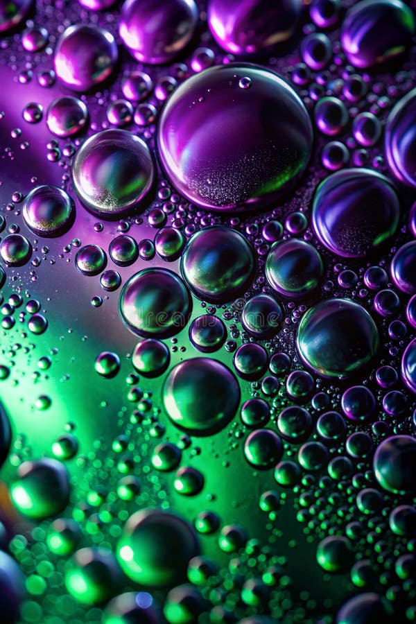 Purple and Green Liquid Gradients in Darkness royalty free illustration