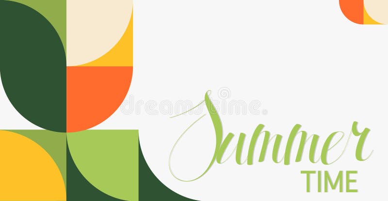 Minimalistic geometric background abstract banner summer time editable image minimalistic geometric background abstract banner illustration stock