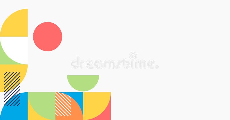 Minimalistic geometric background abstract banner summer time heading for a website editable image minimalistic geometric illustration libre de droits