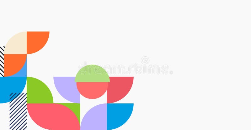 Minimalistic geometric background abstract banner summer time heading for a website editable image minimalistic geometric illustration stock