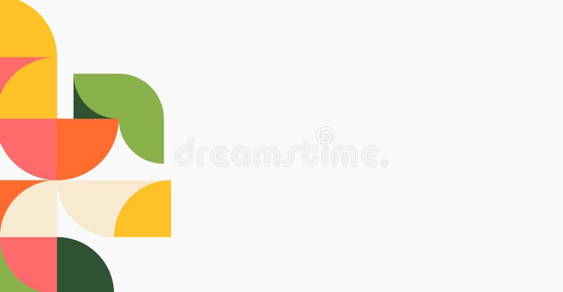 Minimalistic geometric background abstract banner summer time heading for a website editable image vector graphics for design illustration de vecteur