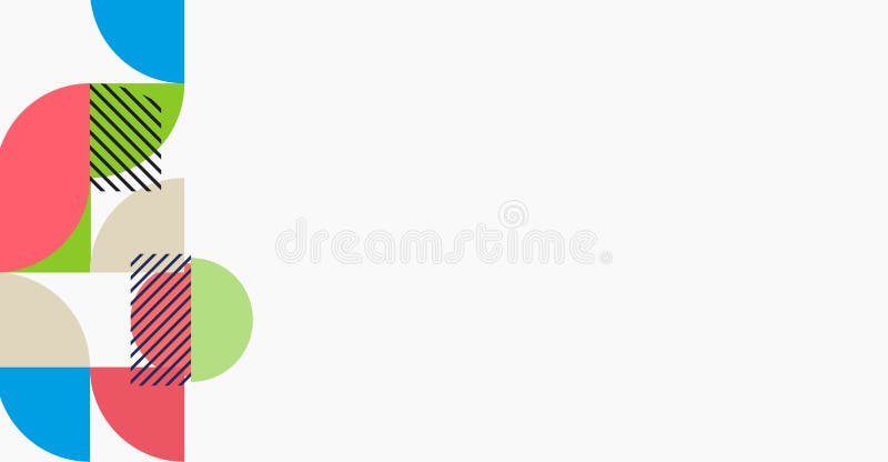 Minimalistic geometric background abstract banner summer time heading for a website editable image vector graphics for design illustration libre de droits