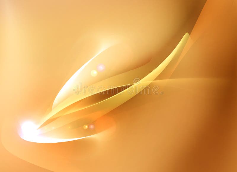 Minimalistic gold soft background with waves and soft light