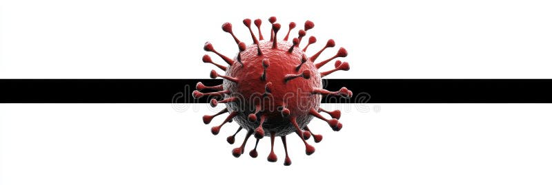 Graphical representation of a minimalistic virus design with emphasis on simplicity and clarity. Generative AI stock images