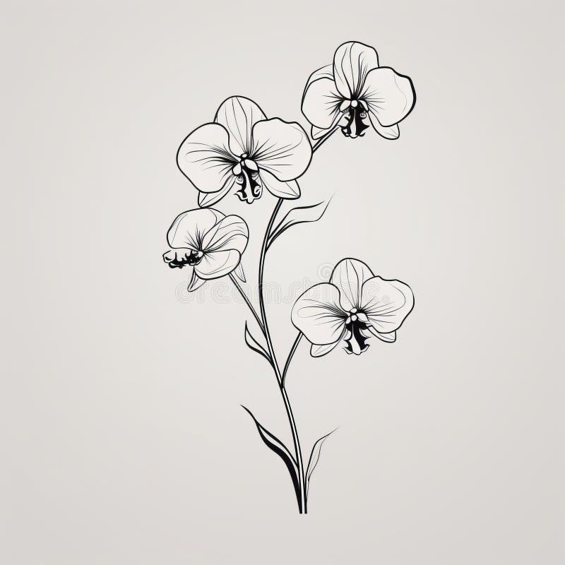 Sketch Orchid Tattoo Idea  BlackInk