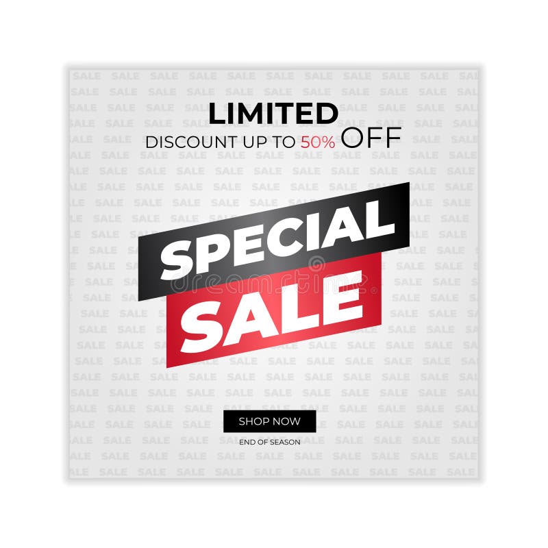 Minimalistic Sale Poster. Special Offer Cover. Big Sale Poster Template ...