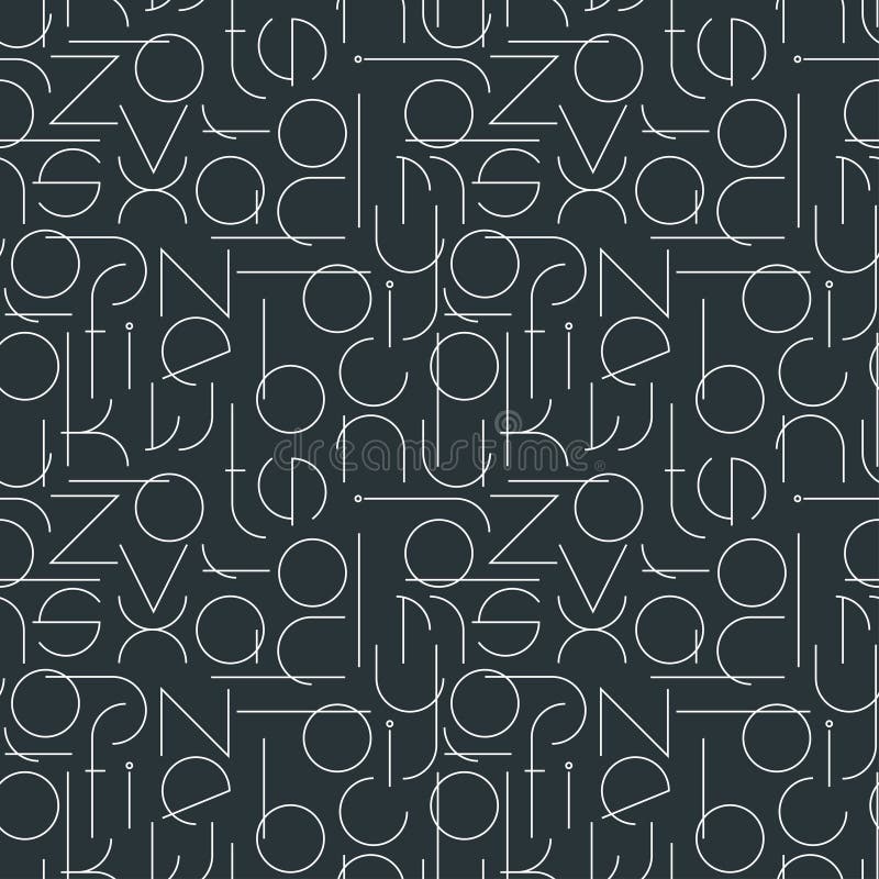 Minimalistic seamless pattern with letters. royalty free illustration