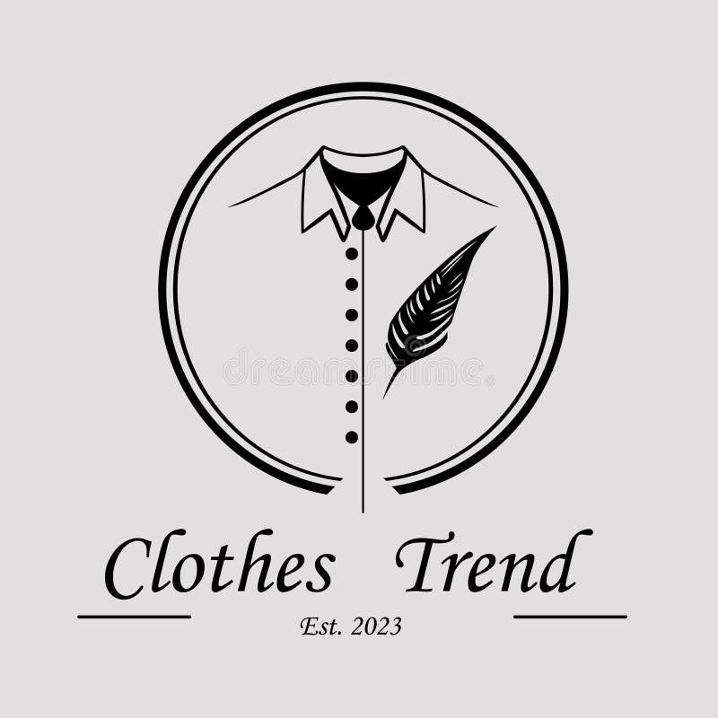 Classic Black and White Logo for a Clothing Store Stock Vector ...