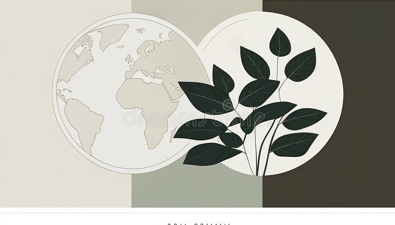 Minimalistic Vector Earth - A Modern and Sleek Design, Made with Generative AI vector illustration