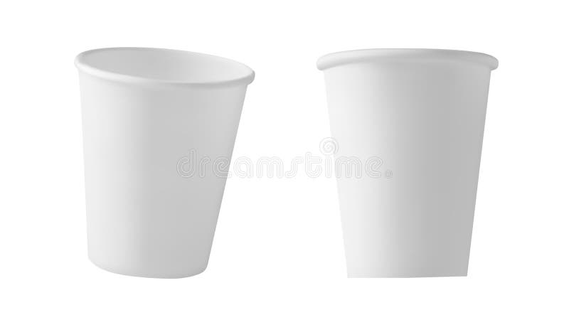 Minimalistische weiße Kaffeetasse ideal für die Markenwerbung von Cafés Verpackungsdesign Werbung und Web-Elemente. lizenzfreie abbildung