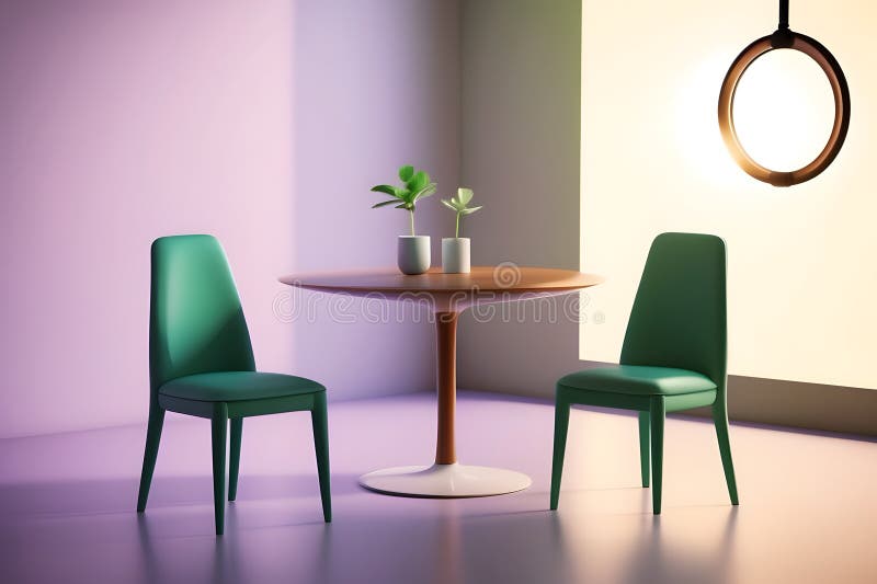 Minimalistischer Reinraum und Blumen mit Pflanzen lizenzfreie abbildung