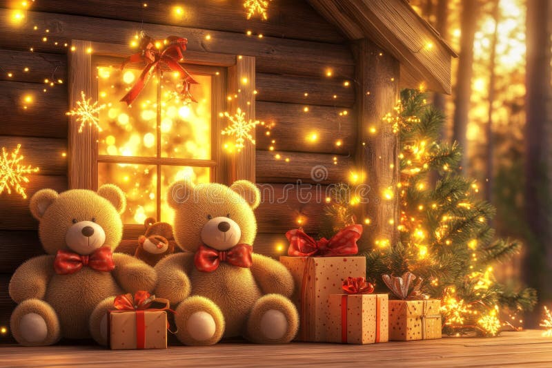 Minimalistischer und stilisierter Weihnachtsbaum. AI generiert
