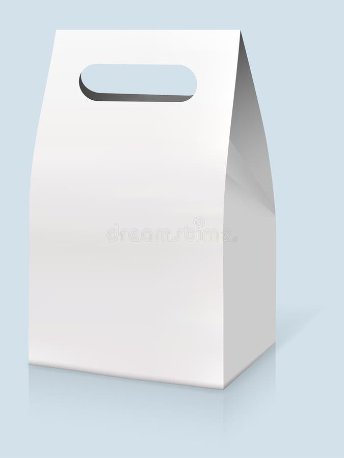 Minimalistisches Design der weißen Abnahmebox für Verpackung lizenzfreie abbildung