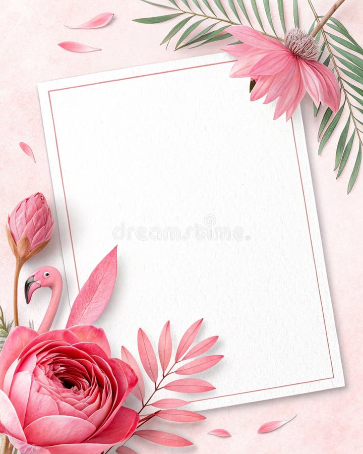 Minimalistisk kantutformning med papperstext och sockerbetspalett stock illustrationer