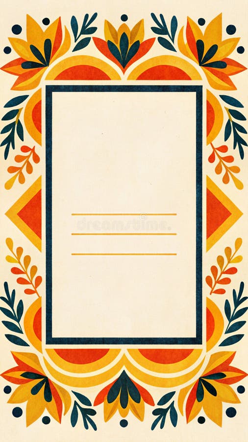 Minimalistisk kantutformning med papperstext och solnedgångspalett vektor illustrationer