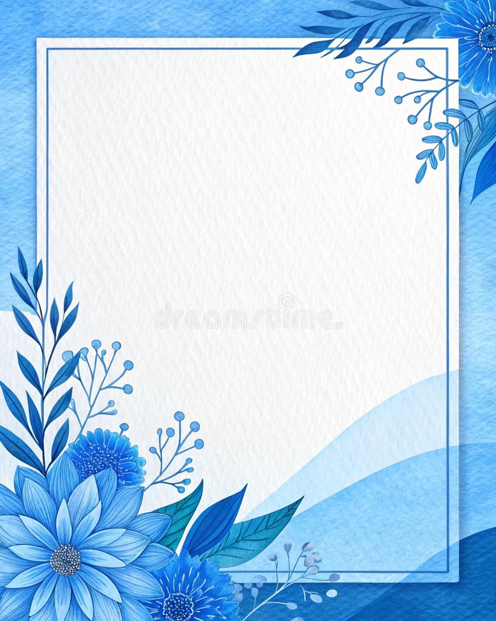 Minimalistisk kantutformning med papperstextur och azure sky palette royaltyfri illustrationer