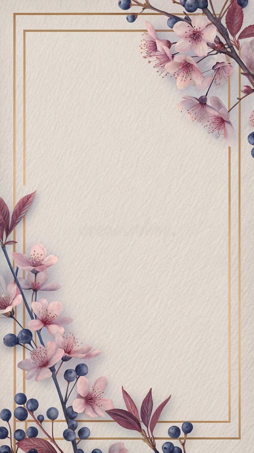 Minimalistisk kantutformning med papperstextur och vintage lavender palett royaltyfri illustrationer