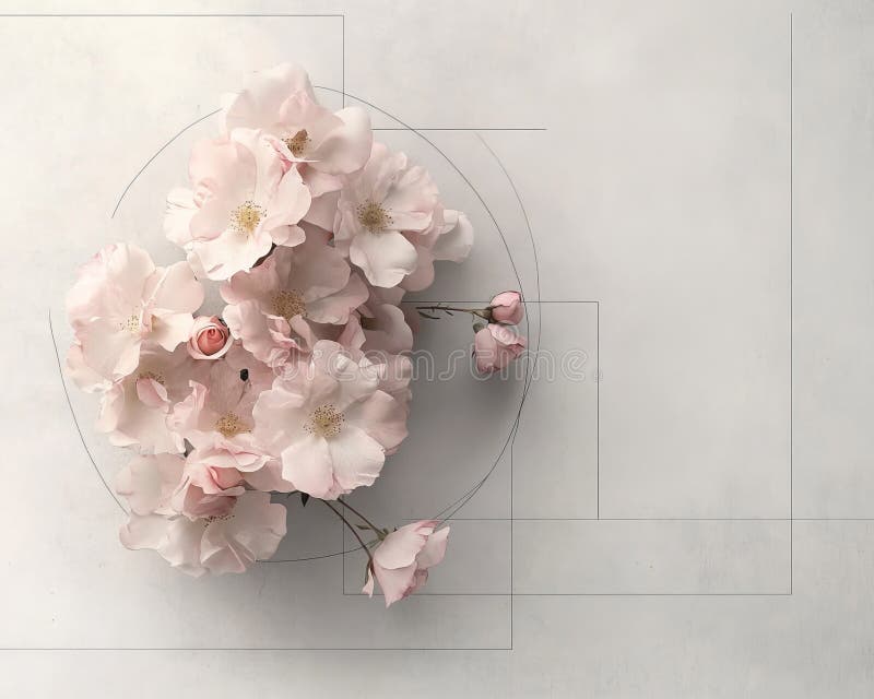 Minimalistisk kantvisning av LivinEasy Roses royaltyfri illustrationer