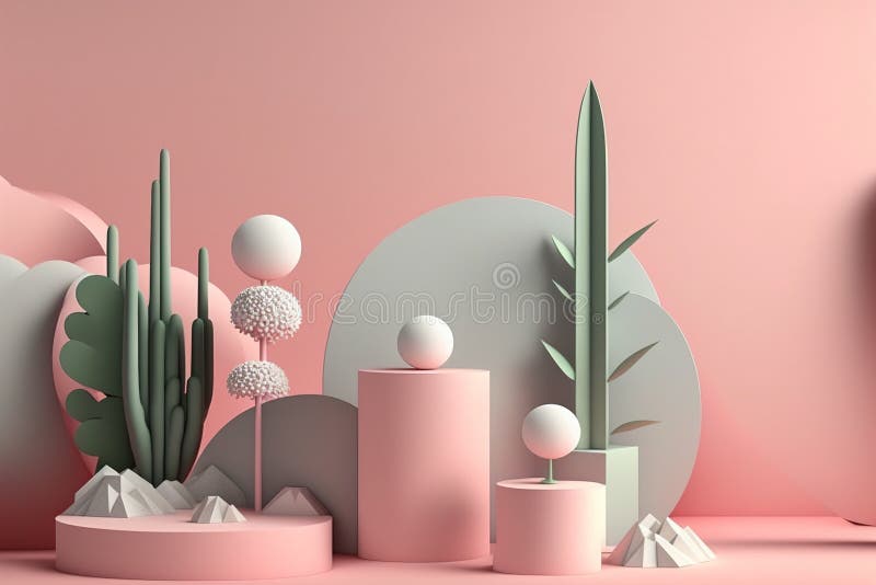 Minimalistisk podium med produktdisposition med abstrakt geometrisk form. felfri stock illustrationer