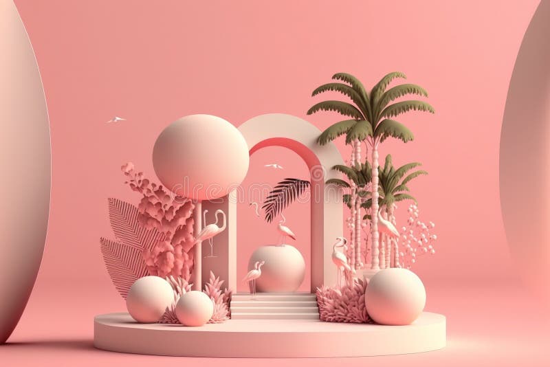 Minimalistisk podium med produktdisposition med abstrakt geometrisk form. felfri royaltyfri illustrationer
