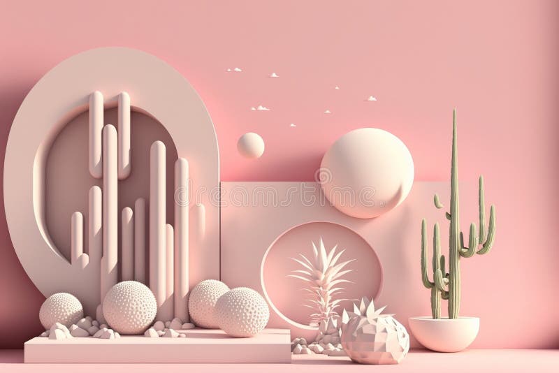 Minimalistisk podium med produktdisposition med abstrakt geometrisk form. felfri royaltyfri illustrationer