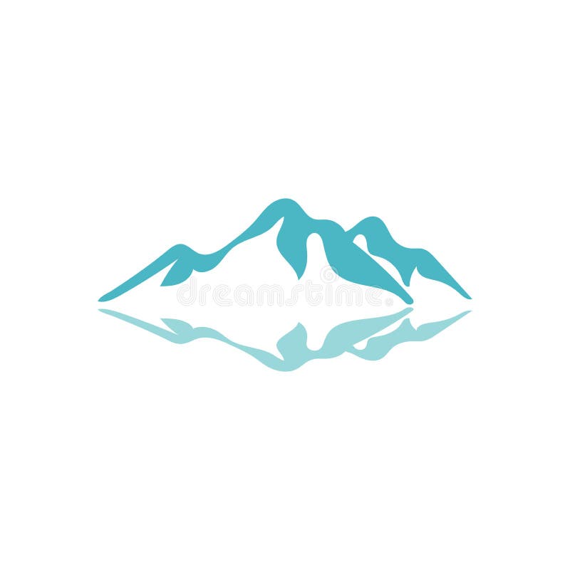 Minimalistisk utformning av landskaps-Hills Mountain Peaks Vector-logotypen