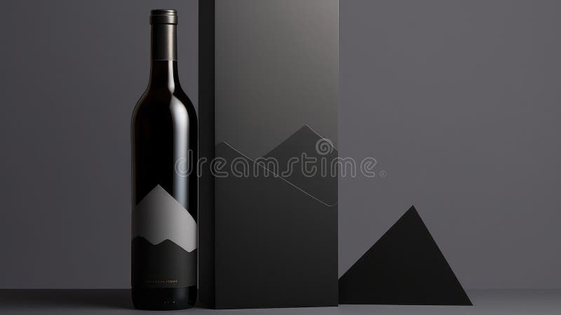 Minimalistisk vinburk, uppåt vektor illustrationer