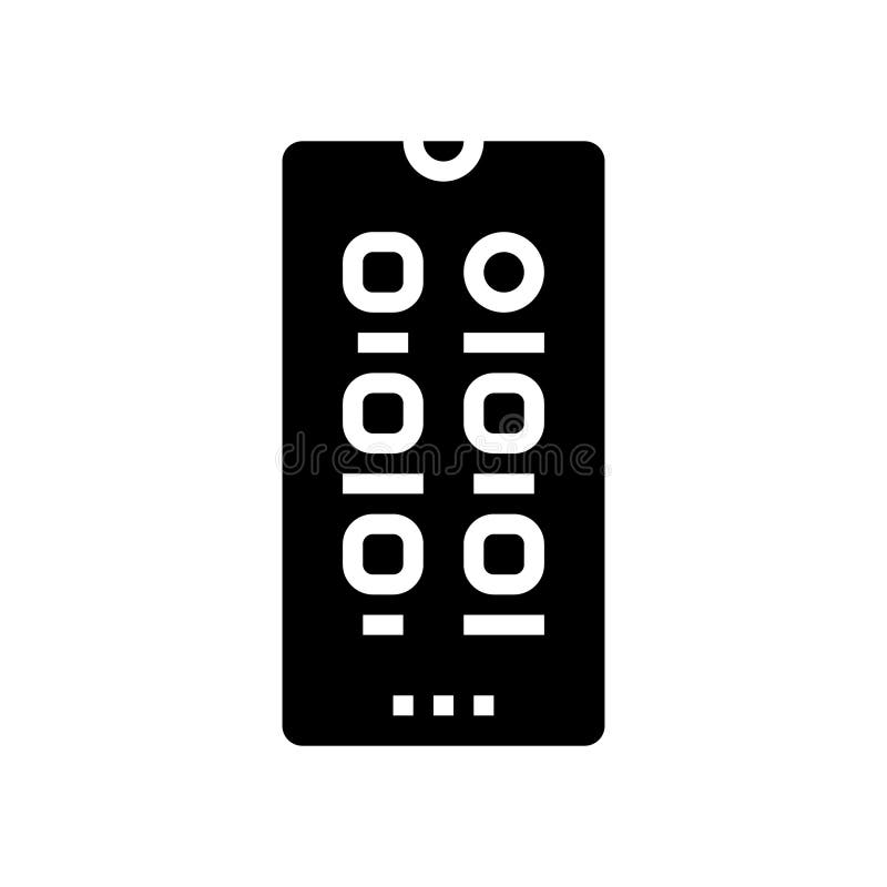 Minimalistyczna ilustracja wektora ikony glifów technologicznych ilustracji