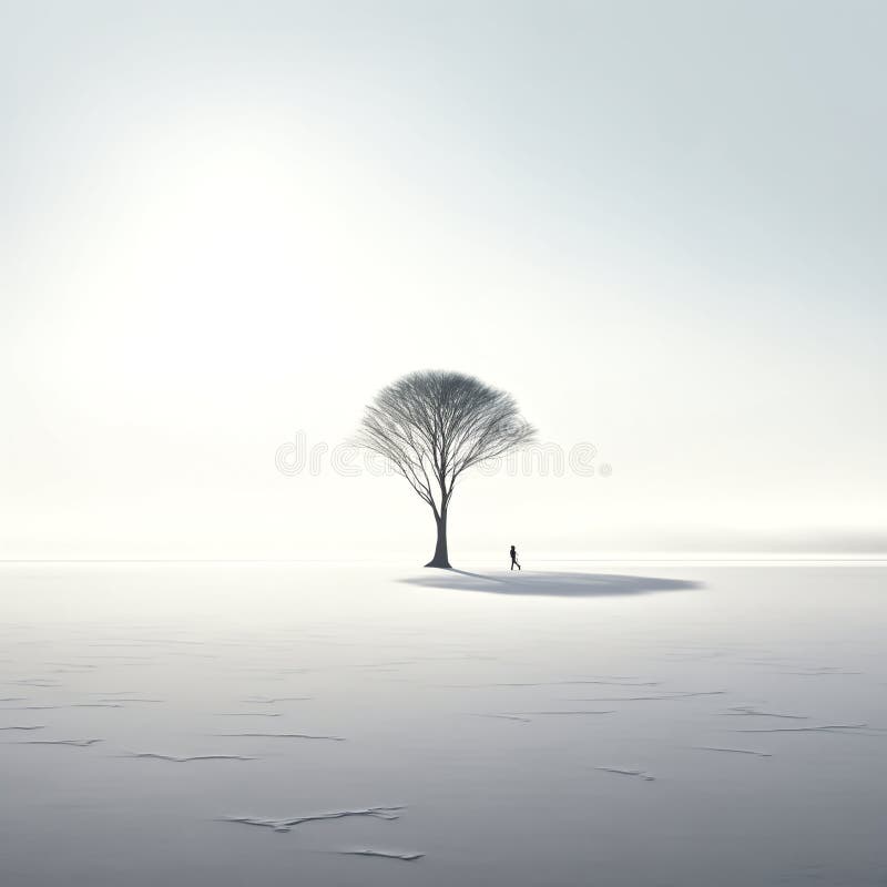 Minimalistyczna podróż w spokoju ilustracji