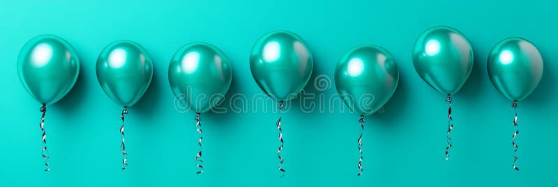 Minimalistyczne balony cyfrowe na miękkim tle teal dla nowoczesnej estetyki ilustracja wektor