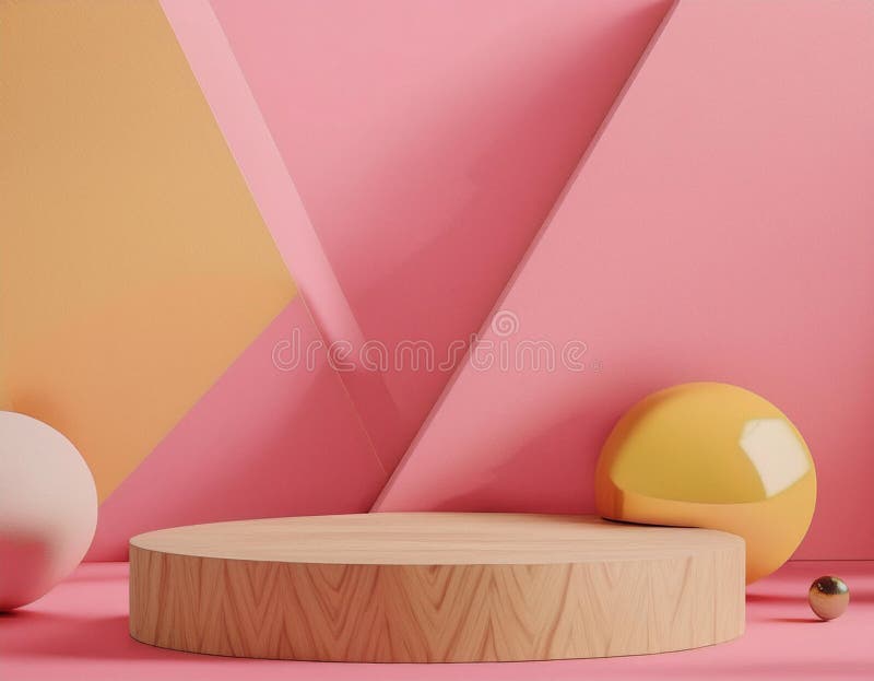 Minimalistyczne podium 3d do abstrakcyjnej prezentacji produktu royalty ilustracja