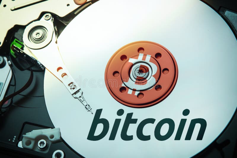 Hard Drive HDD Isolated on White Background, Exploded View Stock Photo