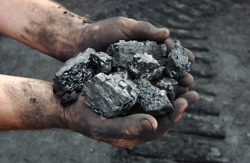 Mining, Black Gold, Coal Miner`s Hands! Stock Image Image of earth