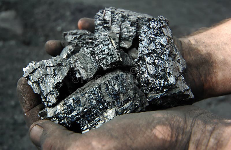 Mining, black gold, coal miner`s hands! royalty free stock photography Mining, black gold, coal miner`s hands! royalty free stock photography