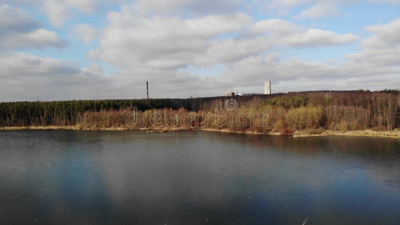 Mining excavation flooded with water