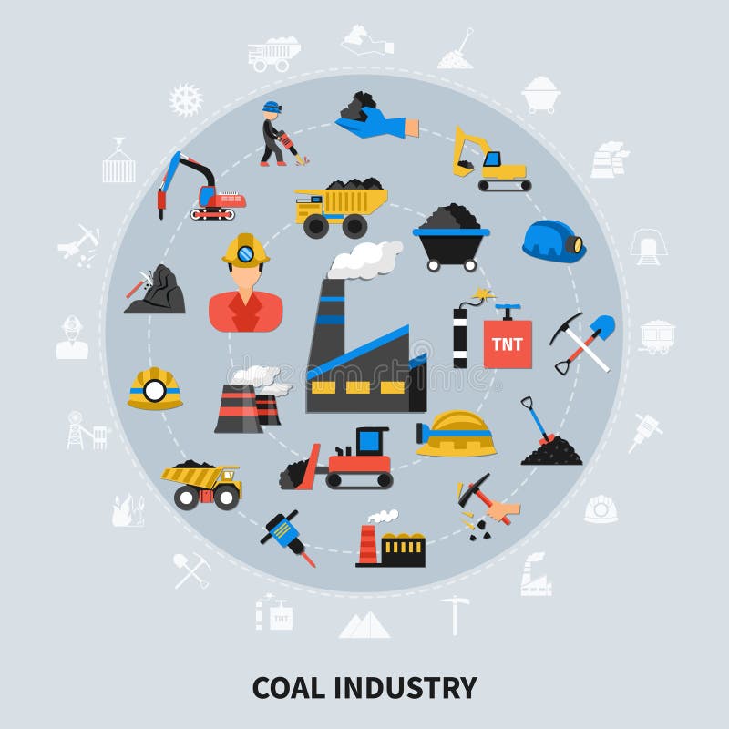 Mining Industry Concept royalty free illustration