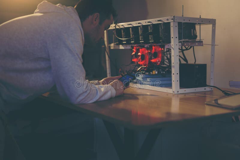 Mining rate analysis stock image