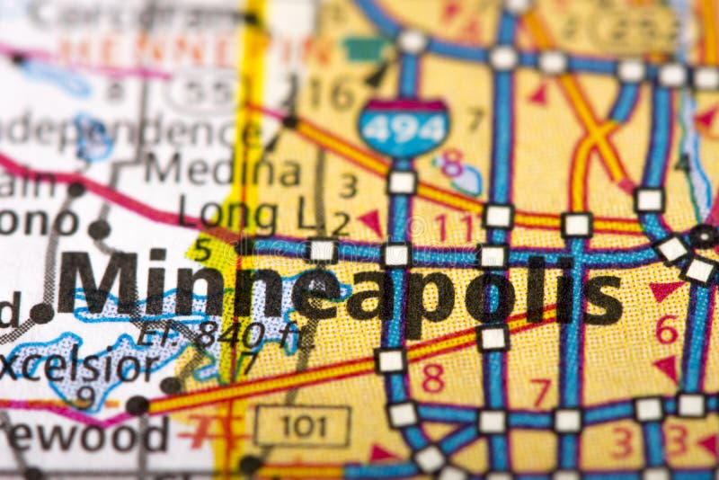 Map of minneapolis hi-res stock photography and images - Alamy