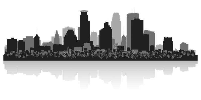 Minneapolis Minnesota city skyline silhouette. Minneapolis Minnesota USA city skyline silhouette Background vector illustration stock illustration Minneapolis Minnesota city skyline silhouette. Minneapolis Minnesota USA city skyline silhouette Background vector illustration stock illustration