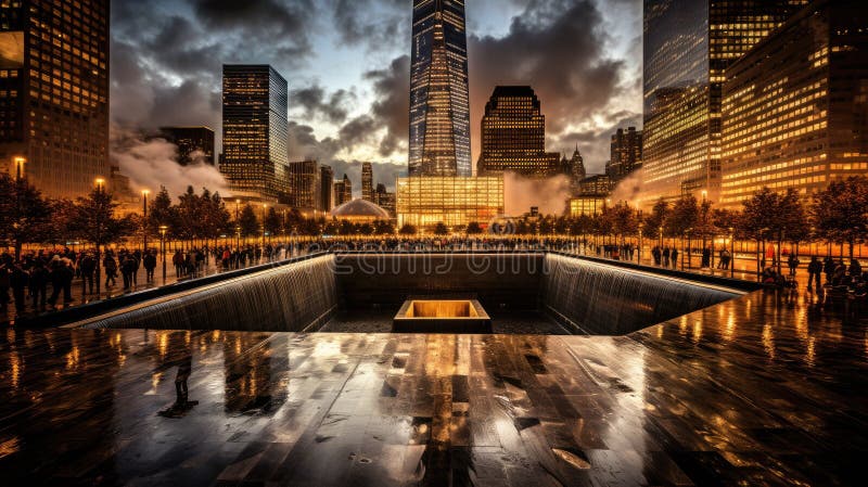 Day of remembrance of the victims of the terrorist attack on September 11. Day of mourning. Generative AI AI generated. Day of remembrance of the victims of the terrorist attack on September 11. Day of mourning. Generative AI AI generated