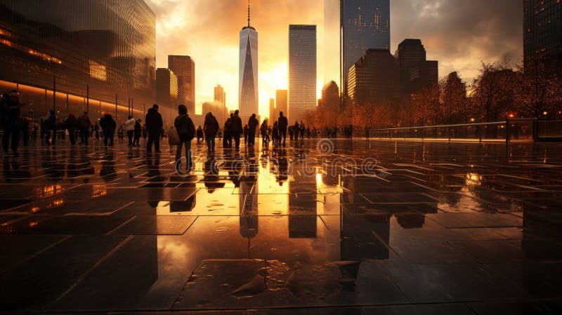 Day of remembrance of the victims of the terrorist attack on September 11. Day of mourning. Generative AI AI generated. Day of remembrance of the victims of the terrorist attack on September 11. Day of mourning. Generative AI AI generated