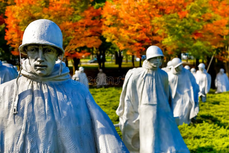 Minnesmärke för koreanskt krig arkivfoto Minnesmärke för koreanskt krig arkivfoto