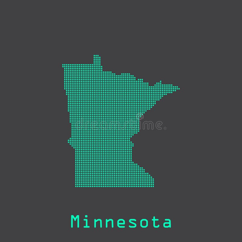 Minnestoa abstrakt kropkuje stan mapę Kropkowany styl ilustracja wektor Minnestoa abstrakt kropkuje stan mapę Kropkowany styl ilustracja wektor
