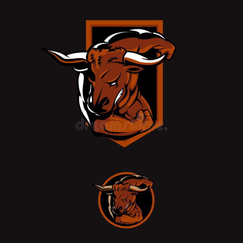 Minotaur-symbolen för tjur-tjur stock illustrationer