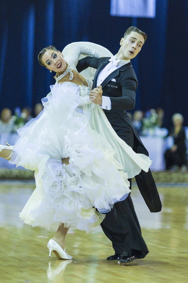 Minsk-Belarus, October 5, 2014: Professional Dance couple of Il