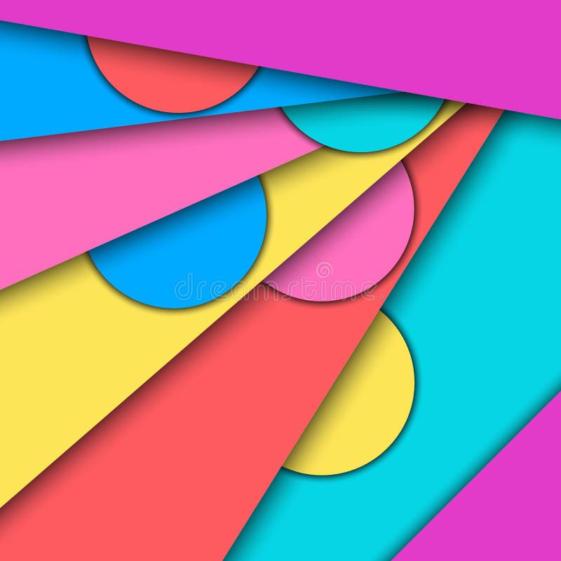 Minsta geometrisk f? rgrik bakgrund Id? rik materiell design f? r abstrakt begrepp F? r reng? ringsduk mobil, app, modern mall royaltyfri illustrationer