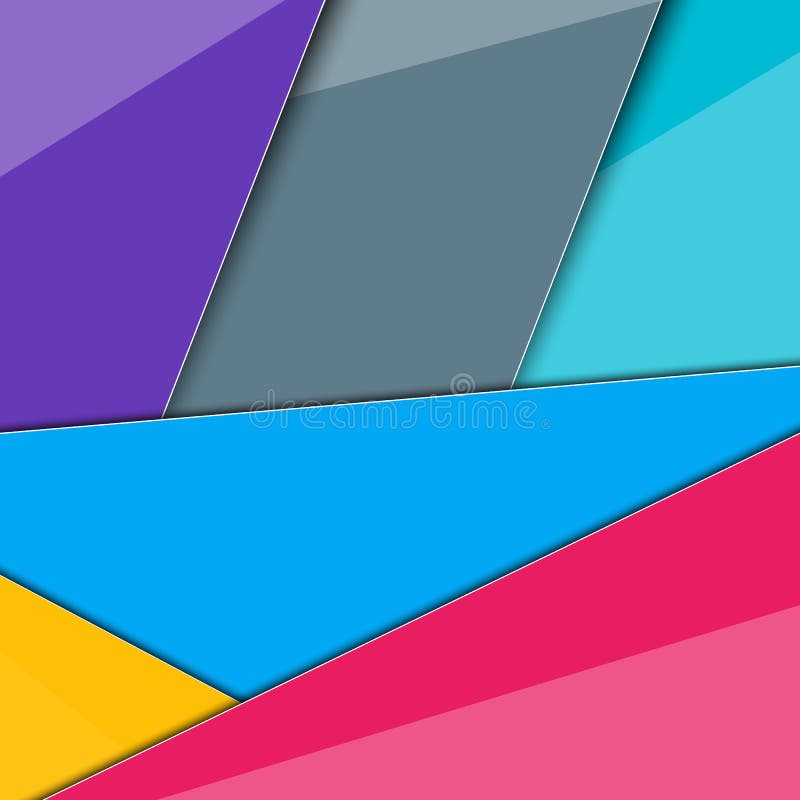 Minsta geometrisk f? rgrik bakgrund Id? rik materiell design f? r abstrakt begrepp F? r reng? ringsduk mobil, app, modern mall royaltyfri illustrationer