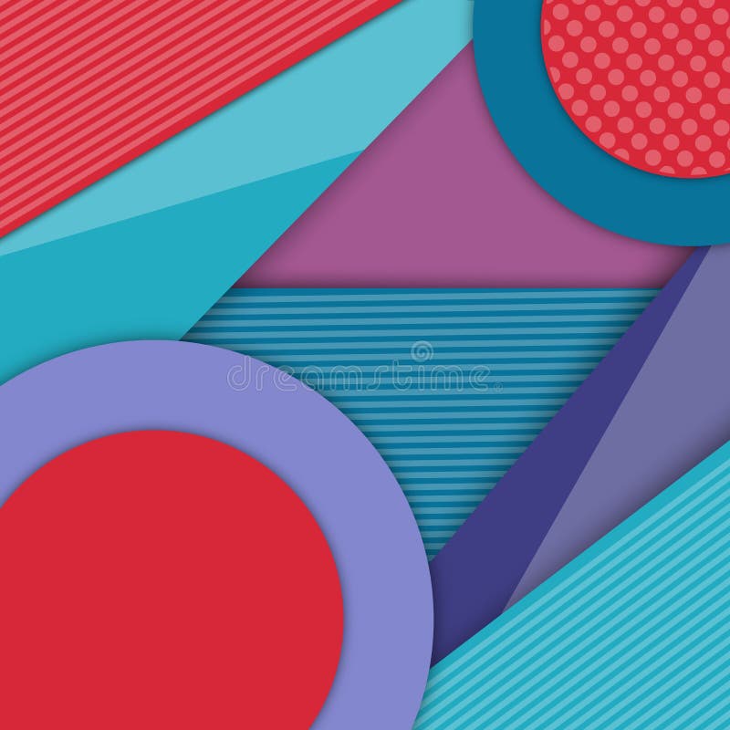Minsta geometrisk f? rgrik bakgrund Id? rik materiell design f? r abstrakt begrepp F? r reng? ringsduk mobil, app, modern mall stock illustrationer