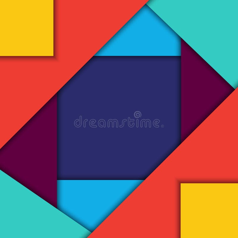 Minsta geometrisk f? rgrik bakgrund Id? rik materiell design f? r abstrakt begrepp F? r reng? ringsduk mobil, app, modern mall stock illustrationer